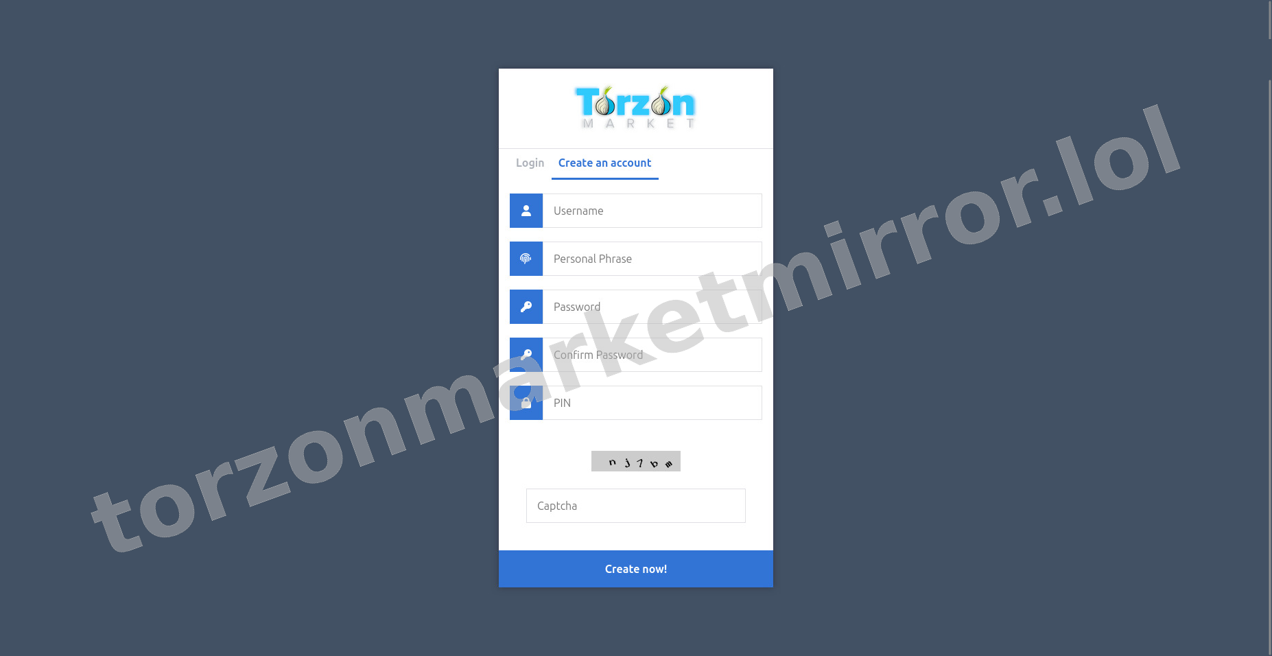 Account Registration Page
